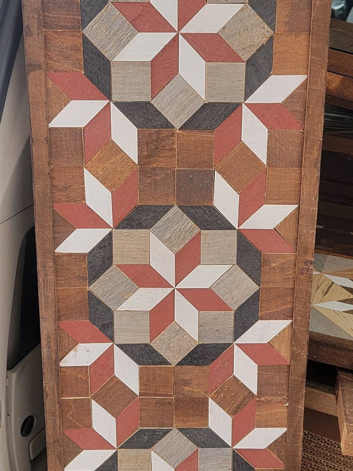 11x30" Rectangle Barn Quilt for wholesale by Amish Made