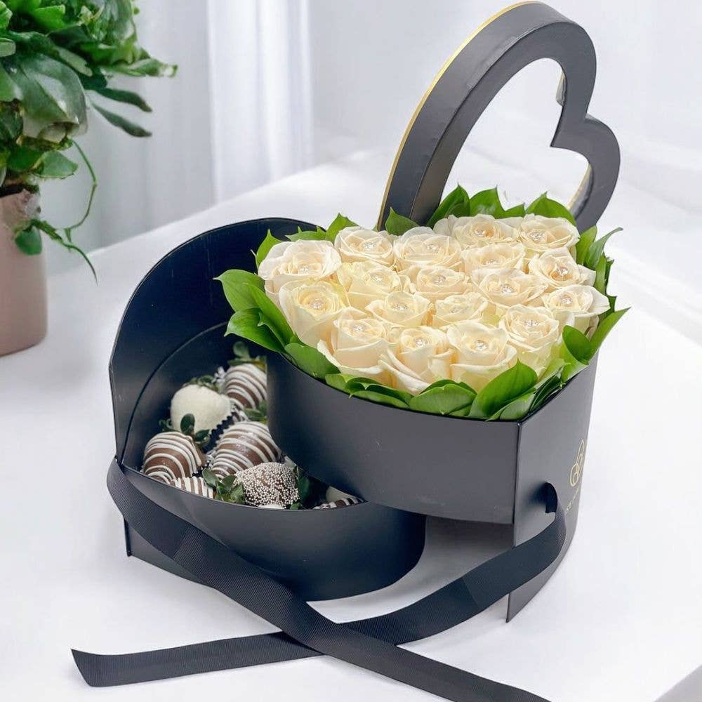 UNIKPACKAGING - Vendita all'ingrosso Confezioni regalo - Scatola a Cuore a Doppio Strato con Fodera per Regali e Fiori6