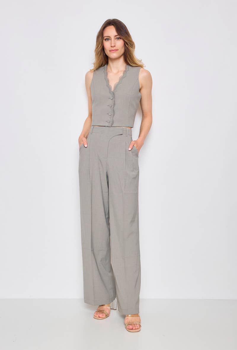 LULUMARY - Wholesale Suit Vest - Women's - Buttoned vest GL0178