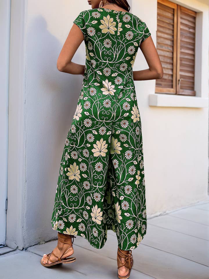 Wholesalesir - Wholesale Jumpsuit - Women's - Printed Loose Jumpsuit Pants