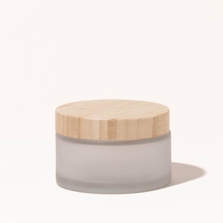 makesy - Wholesale Jar - 6.7 oz / 200 ml frosted glass & bamboo jar