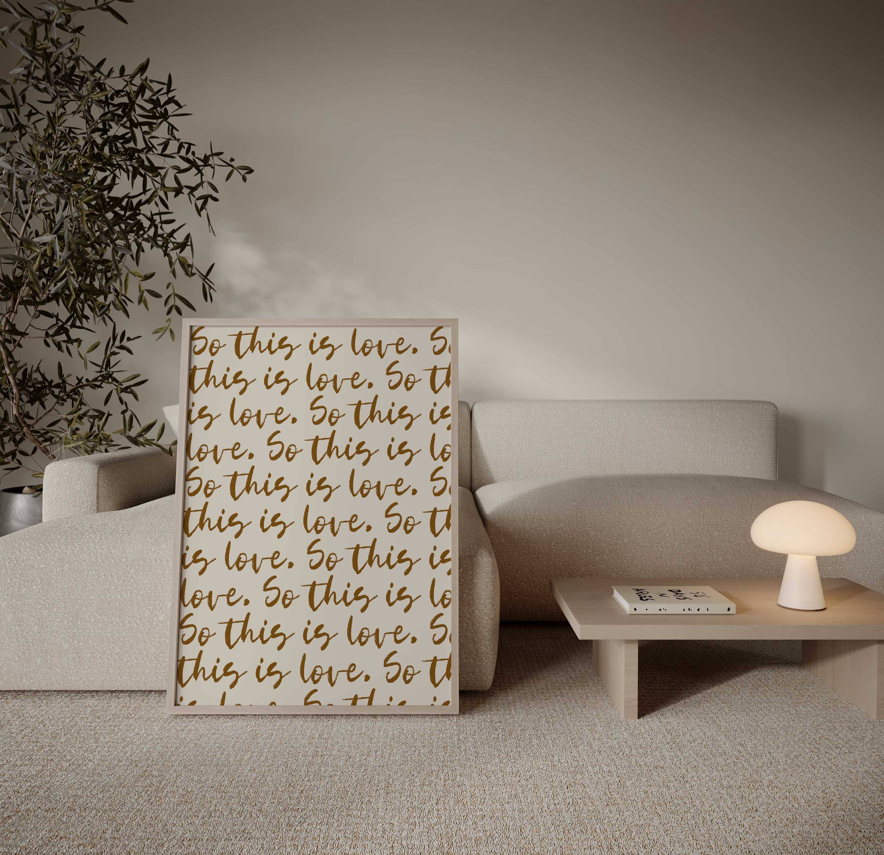 D'LUXE PRINTS - Wholesale Art Print - So This Is Love Script Print5