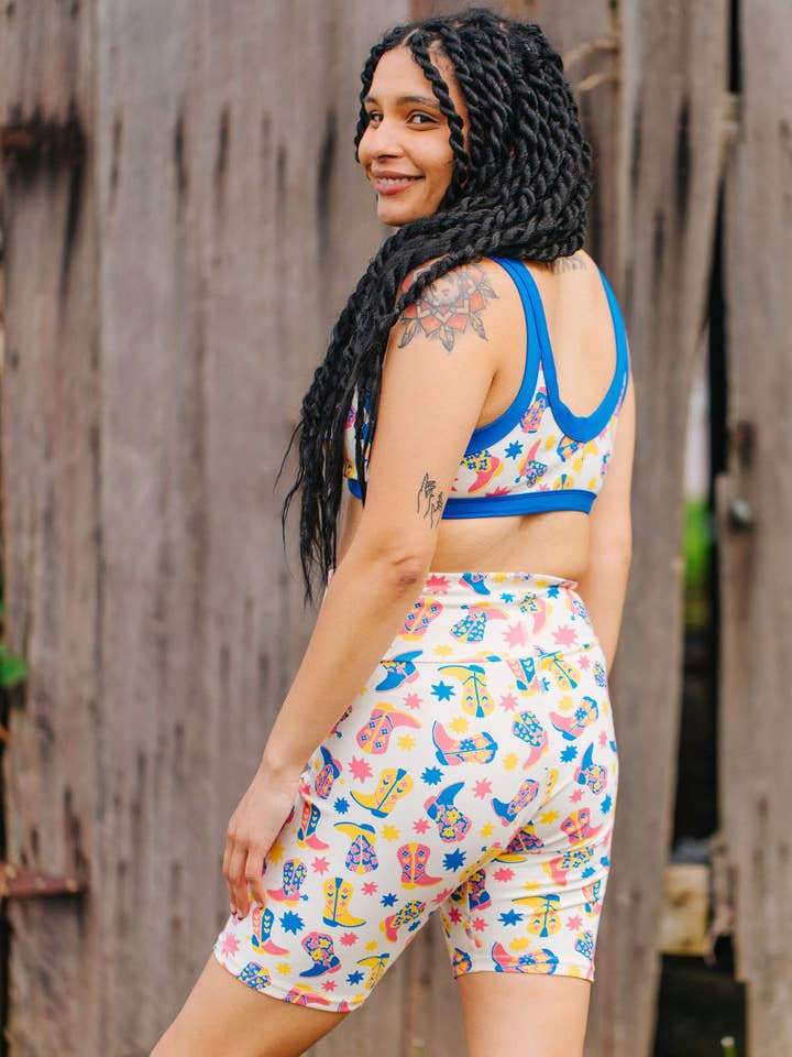 Thunderpants USA - Wholesale Shorts - Women's - High Rise Bike Shorts Boot Scootin'2