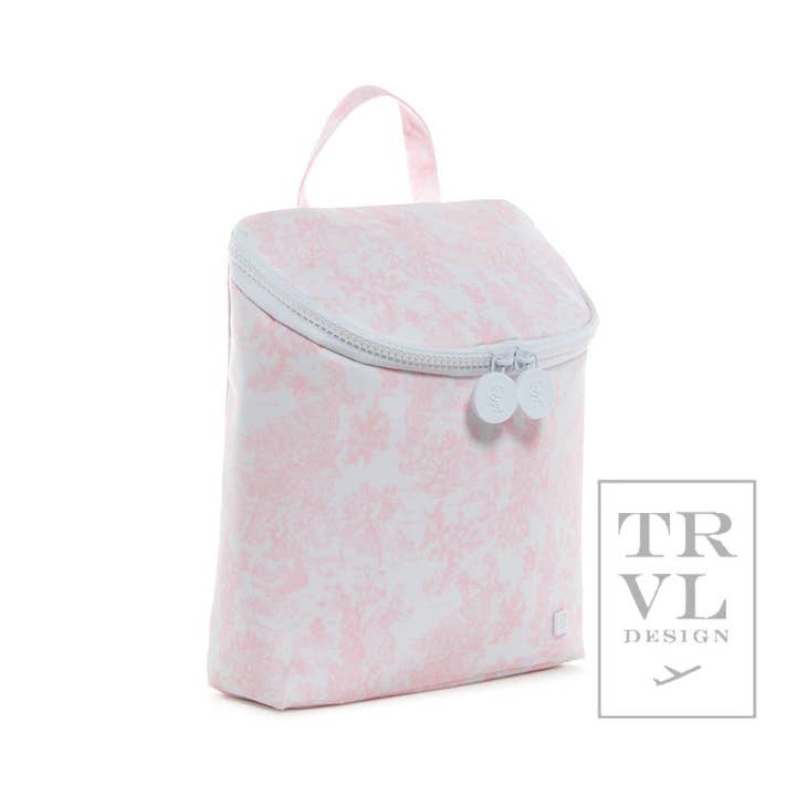 Take Away Lunch Bag - Insulated Bunny Toile Pink for wholesale on Faire1