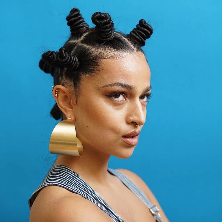 Sculptural Chunky Large Hoop Earrings Statement Style for wholesale by Laka Luka