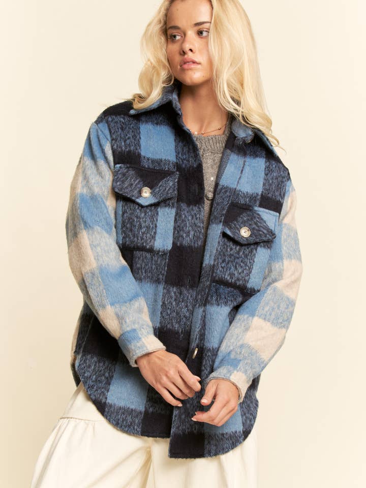 MULTI PLAID CHEST POCKET SHIRT JACKET SHACKET and other Purchase Wholesale red plaid jacket. Free Returns & Net 60 Terms on Faire trending on Faire.