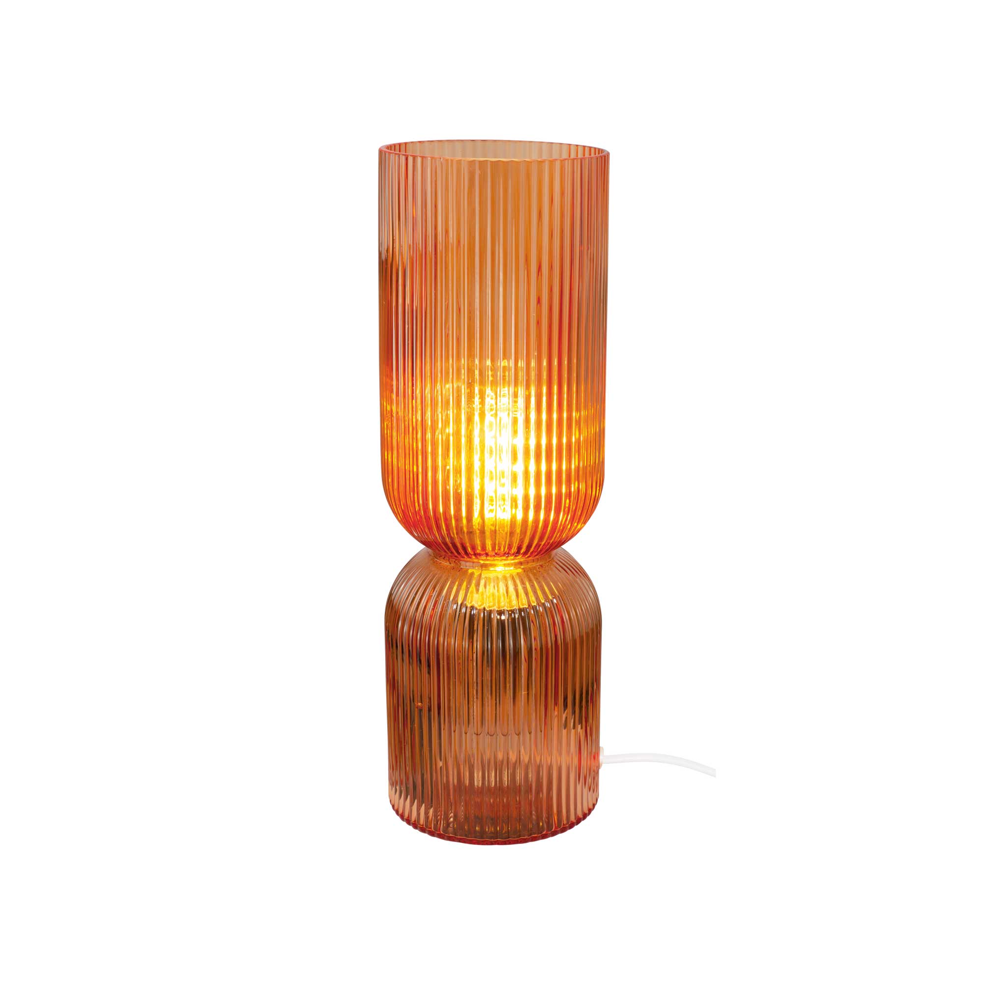 C-Création – Großhandel Stehlampen – Charmy farbige Tischlampe aus geriffeltem Glas6