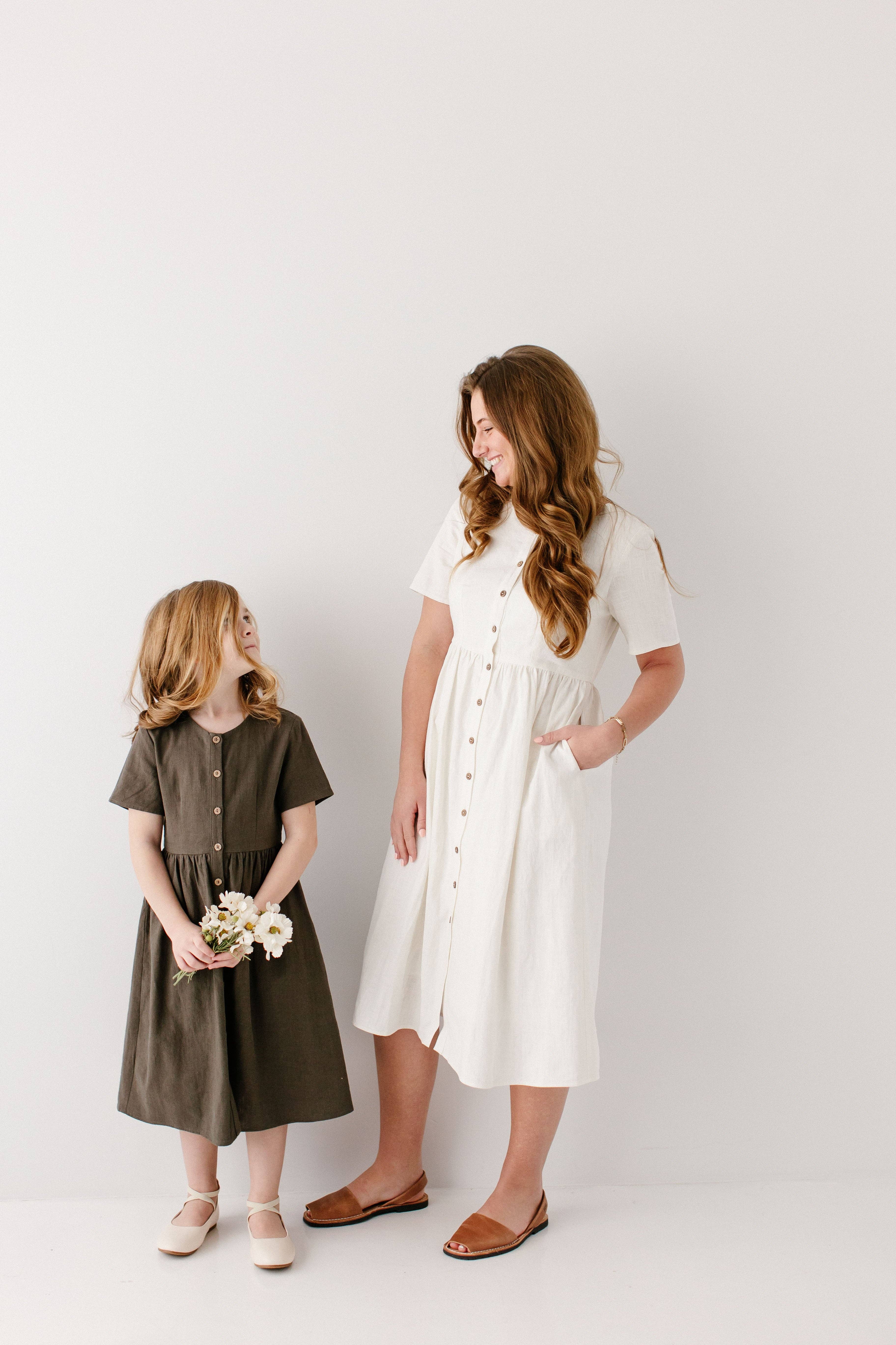 The Main Street Exchange - Wholesale Dress - Women's - 'Adeline' Button Down A-Line Midi Dress12