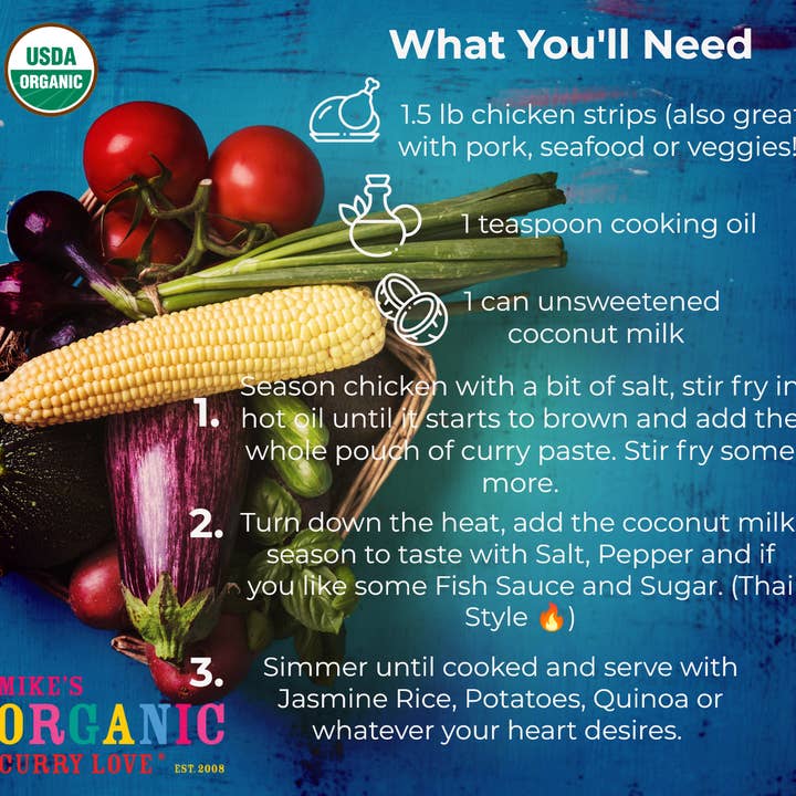 Mike's Organic Curry Love - Wholesale Chili Paste - ORGANIC Massaman Curry Paste8