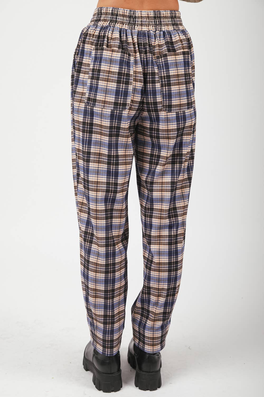 VERY J - Wholesale Pants - Women's - NP70310-Corduroy Flannel Plaid Cozy Comfy Pants17