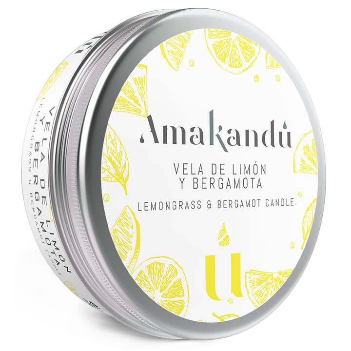 Vela Vegana De Limón Y Bergamota para venta al por mayor de Amakandu