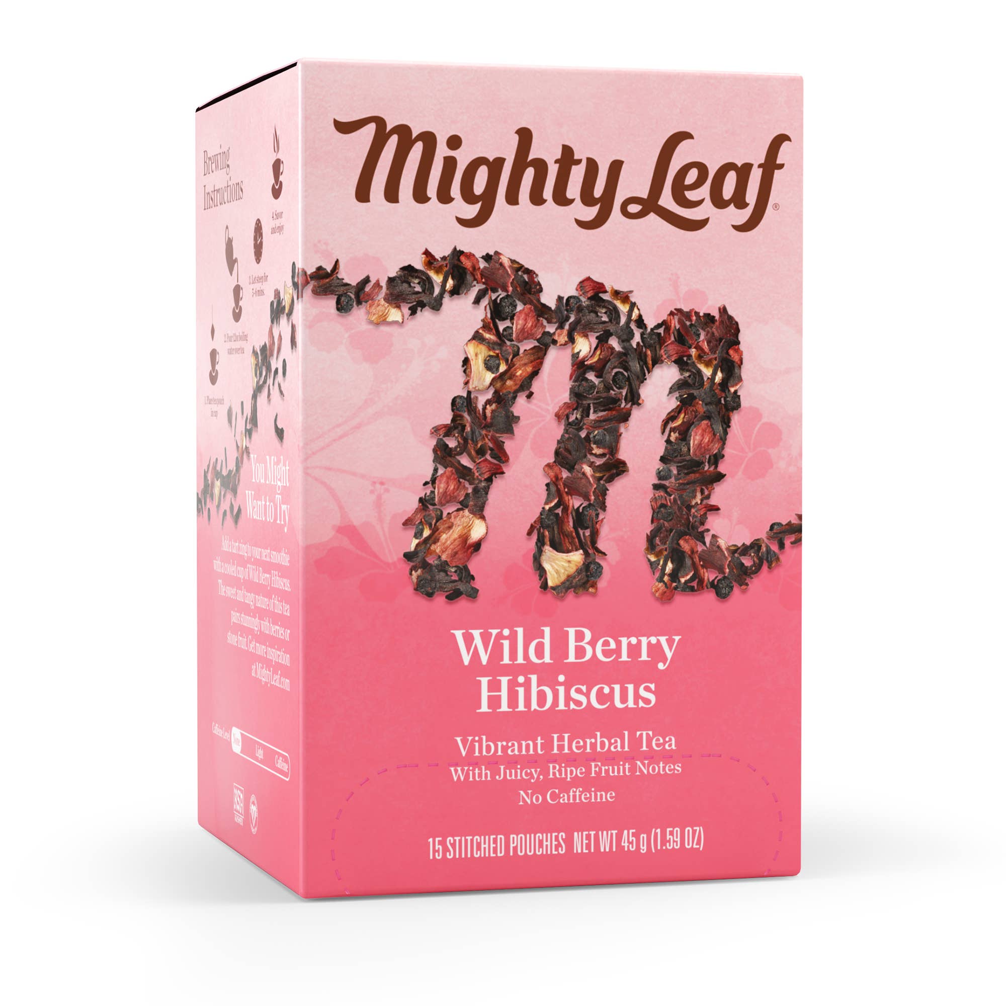 Good As Gold Coffee - Wholesale Tea Bags - Wild Berry Hibiscus, Silken Tea Pouch  15ct,  Mighty Leaf0