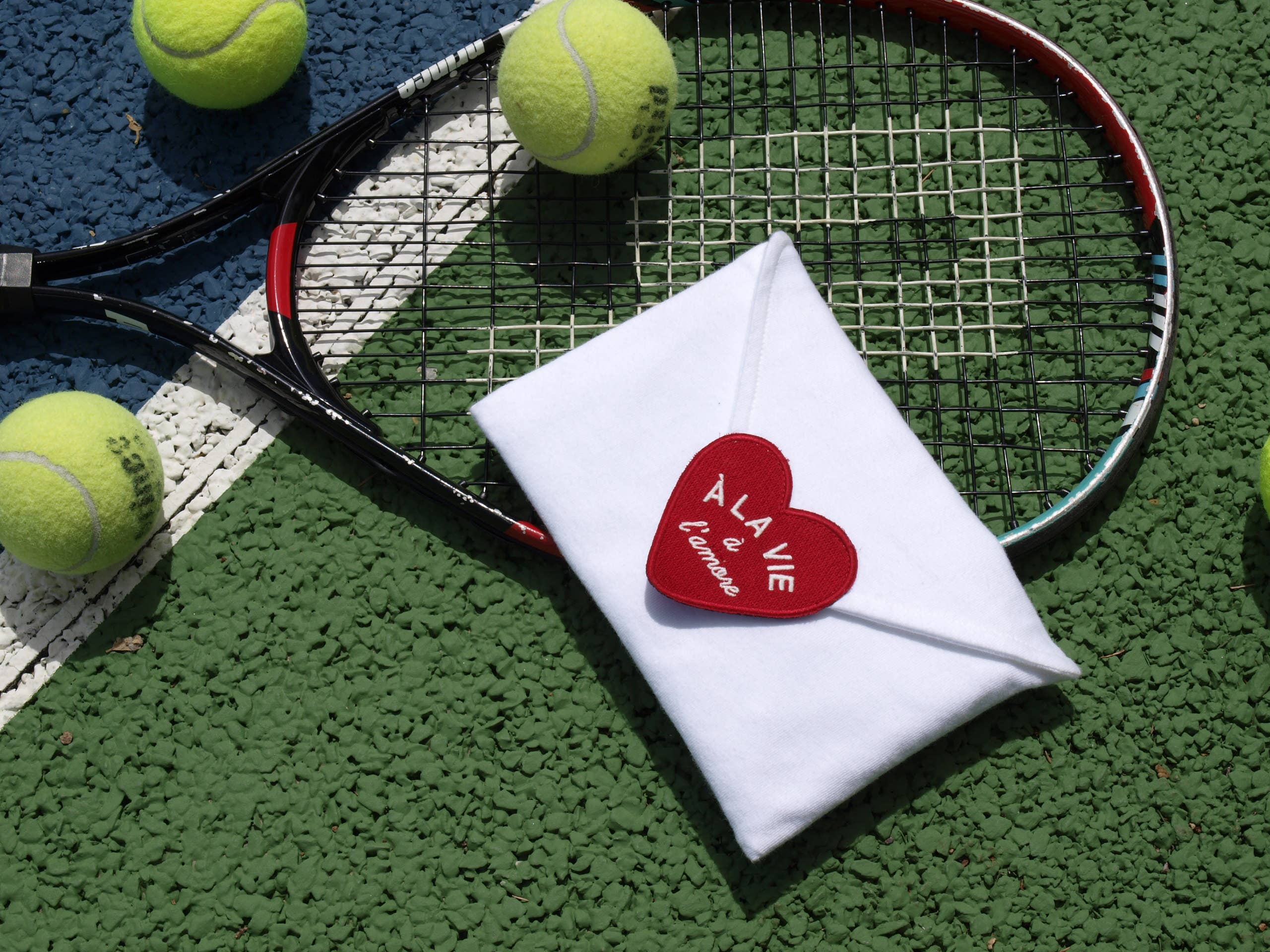 Un baiser français s'il vous plaît – Engroshandel Posetaske - Dame – Genanvendt stofpose med hjerte14