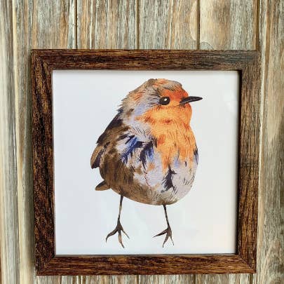 Magnifique Hearts – wholesale Konsttryck – Söta ornitologiska tryck, 8x8 tum, fågeltryck8