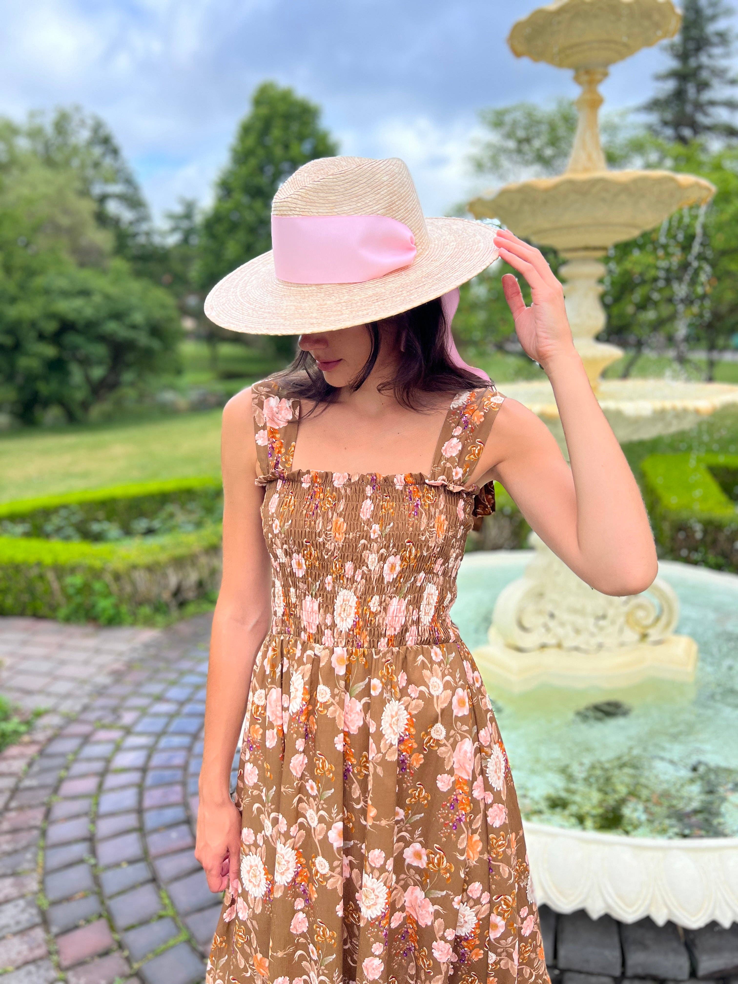 Kathleen Maeve - Vente Robe – femme - Robe Maxi Emma Bow | Chinoiserie Marron10