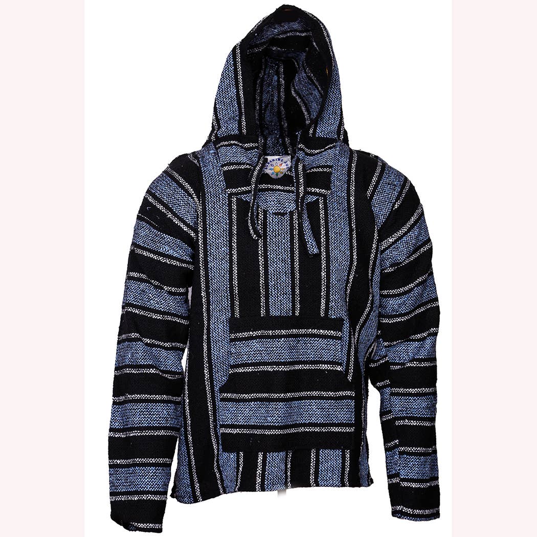 Sunshine Joy - Wholesale Hoodie - Women's - Baja Joy High-Quality Pull-Over Hoodie Jacket Blue and Grey 1