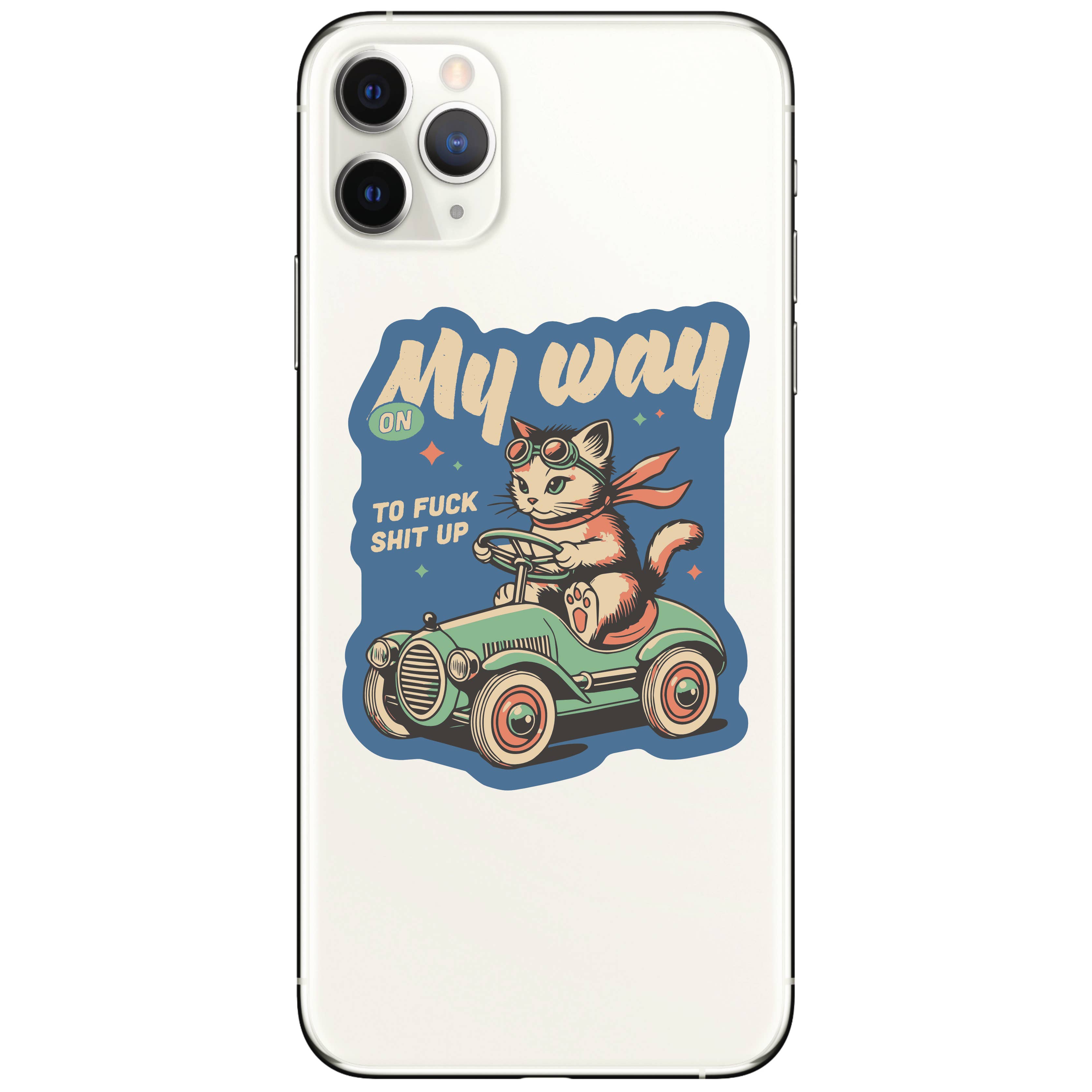 Juju and Moxie - Venta al por mayor Pegatina - Pegatina de vinilo de alta calidad de Gato Grosero Divertido Felino4