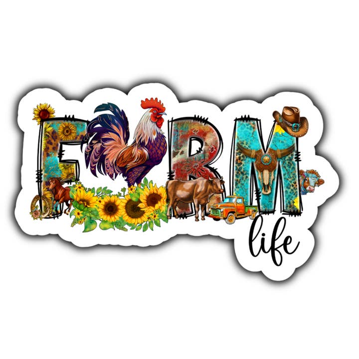 Autocollant Farm Life pour la vente par Stick to it creations