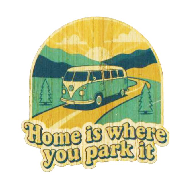 Home is Where You Park it for wholesale by Bamboo Wood Stickers