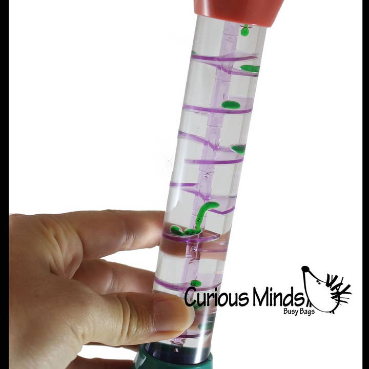 Curious Minds Toys - Wholesale Fidget Toy - Kids - 1 Bubble Helix Spiral Liquid Dripping Stick Timer - Calm Dow