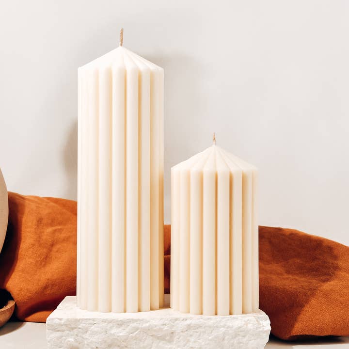 Leks Tall | Circus Carousel Pillar | Eco Soy Wax Candle (Cop for wholesale by Maison De Lueur