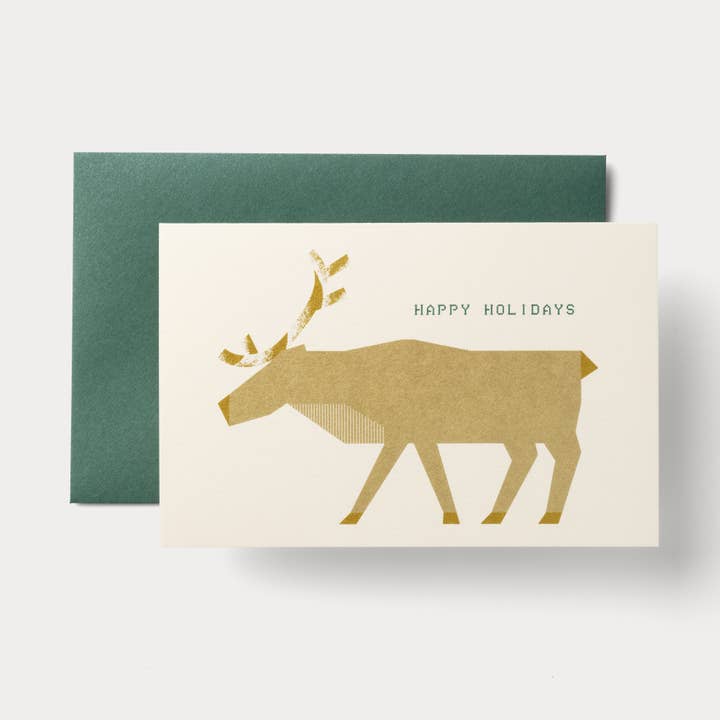 Holiday Card | All Is Calm: Reindeer for wholesale by Nandaka