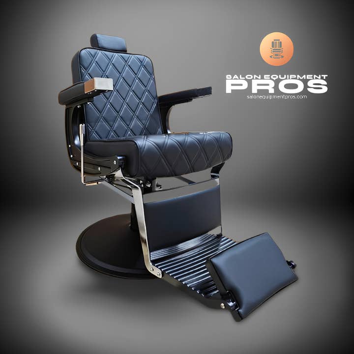 Ambassador Heavy Duty Barber Chair - Black Onyx Diamond for wholesale by Salon Equipment Pros
