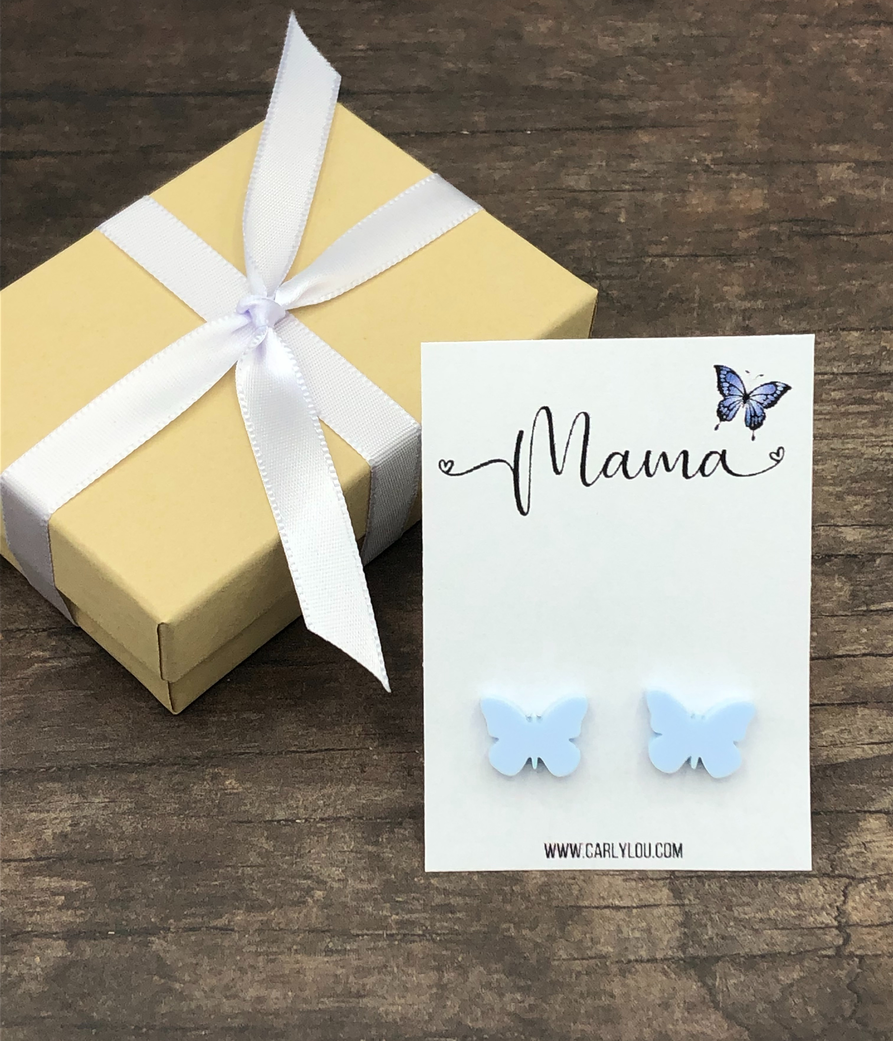 Carly Lou - Wholesale Stud/Post Earrings - Mama Butterfly Earrings - Mom Gift - Butterfly Earrings1