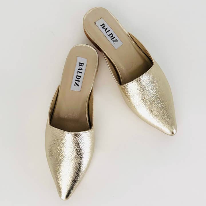 Nora Slide dorado metálico para venta al por mayor de Baldiz