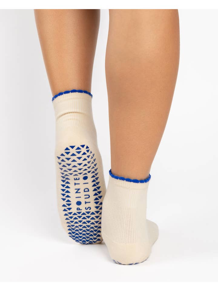 Pointe Studio - Wholesale Sokken - Dames - Dames sokken Mental Vacay met enkelgrip – antislip katoenmenging voor pilates en barre1