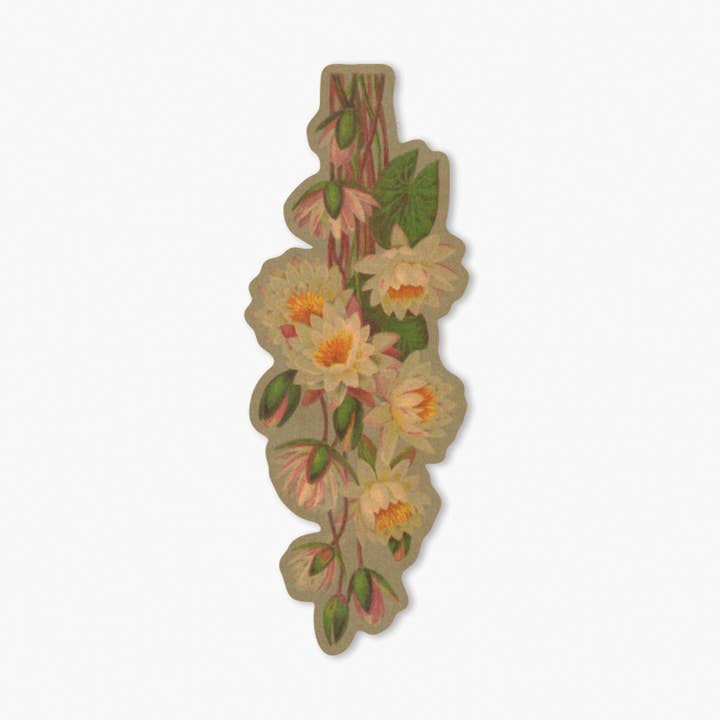 Lottie • Sticker • Vintage Lotus Floral for wholesale by The Digital Chromist