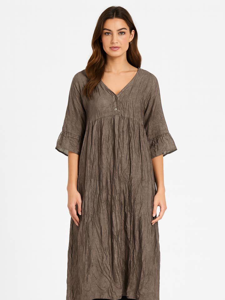 Robe bicolore avec boutons pour la vente par Marisima by Urban Mangoz