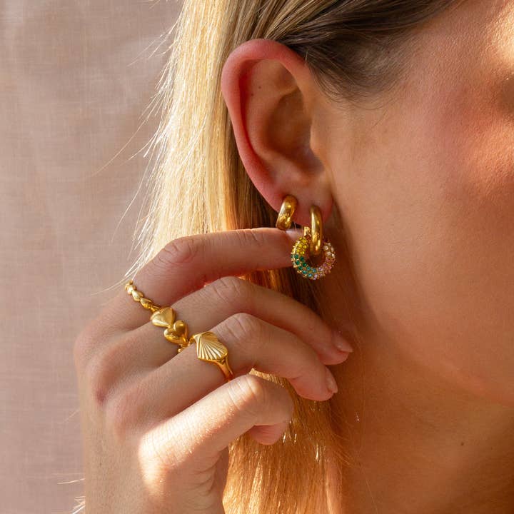 CARIS Jewelry - Wholesale Band/Stacked Ring - Slim Hearts Ring2