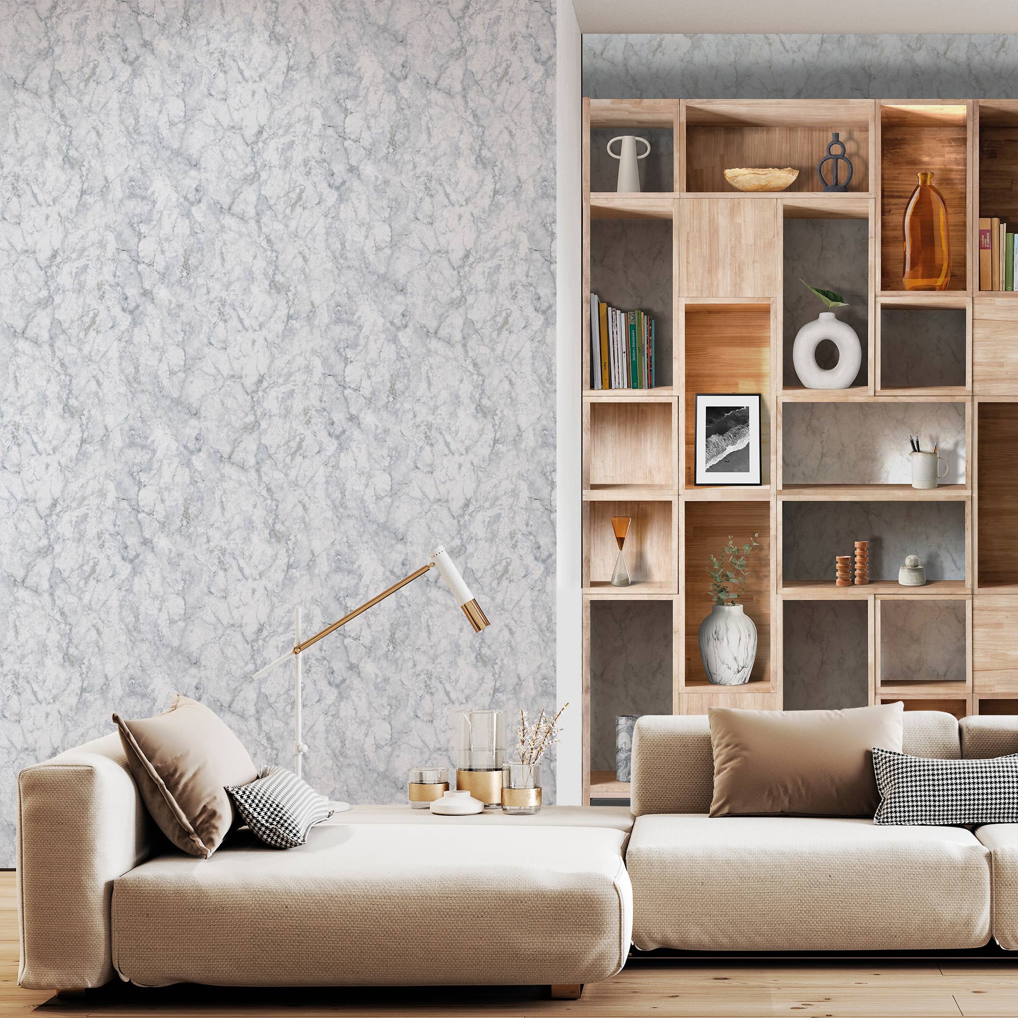 ICH SL - Wholesale Wall Mounted Shelf - WOOD SHELVING WHITE1