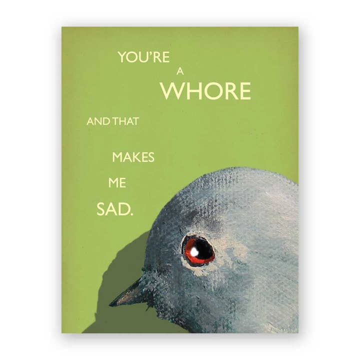 The Mincing Mockingbird - Wholesale Everyday Greeting Card - Whore Greeting Card