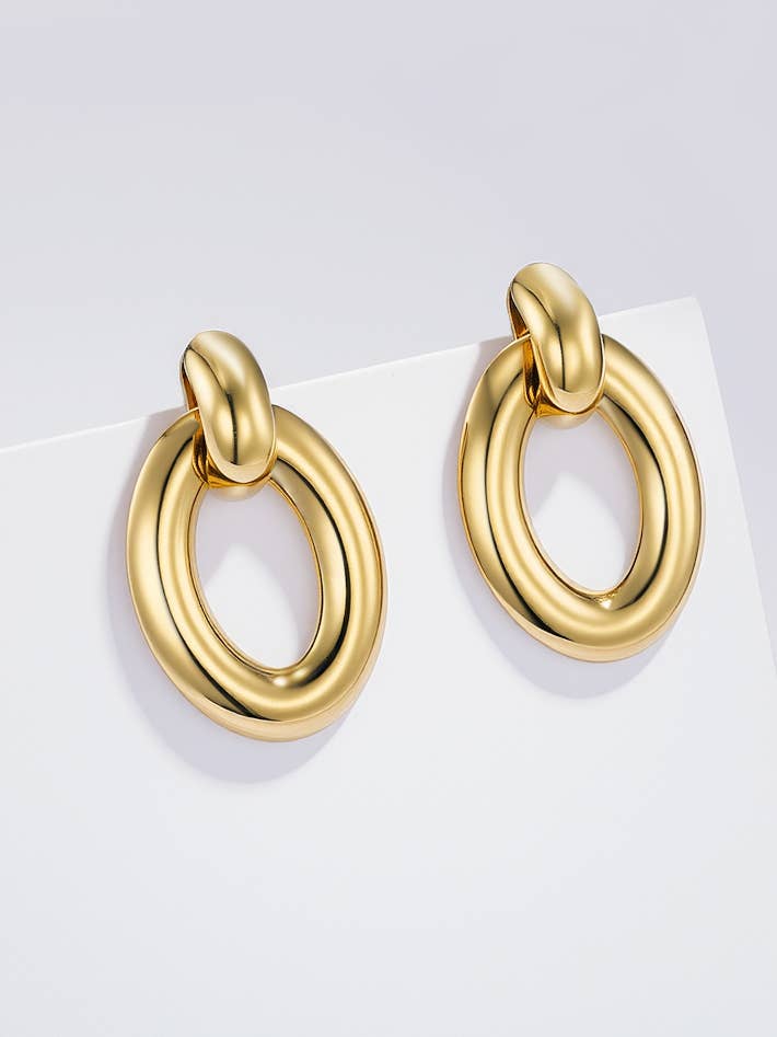 Stainless steel earrings 124RX288 for wholesale by BYREN | ÉLINE L'ATELIER