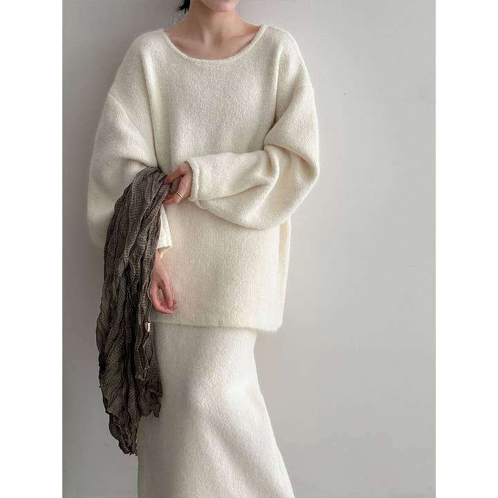 UZ Wholesale Store – Conjunto de pijama - Mulher por atacado – Conjunto de Camisola e Saia com Botão Traseiro Solto