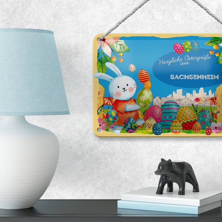 Femer - Wholesale Sign - Easter Easter greetings tin sign 18x12cm SACHSENHEIM decoration2