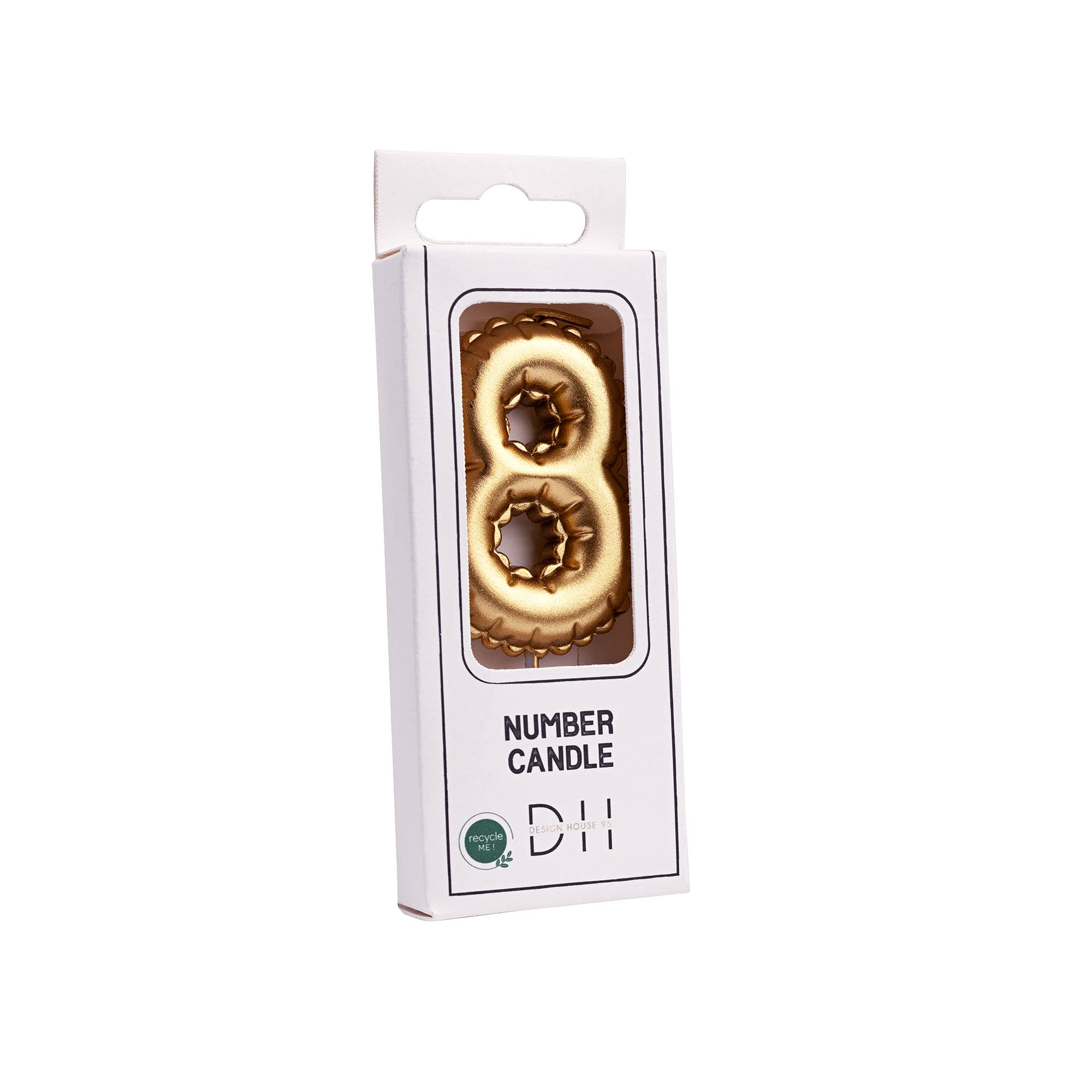 Designhouse95 - Vendita all'ingrosso Topper per torte/cupcake - Candela numerata 1a, 8, palloncino in alluminio, oro1