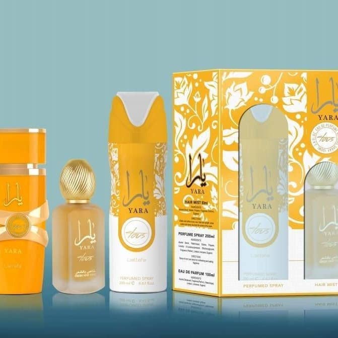 Lattafa Ladies Yara Tous Gift Set – Tropical Elegance and Floral Sophistication for wholesale by HA Fragrances
