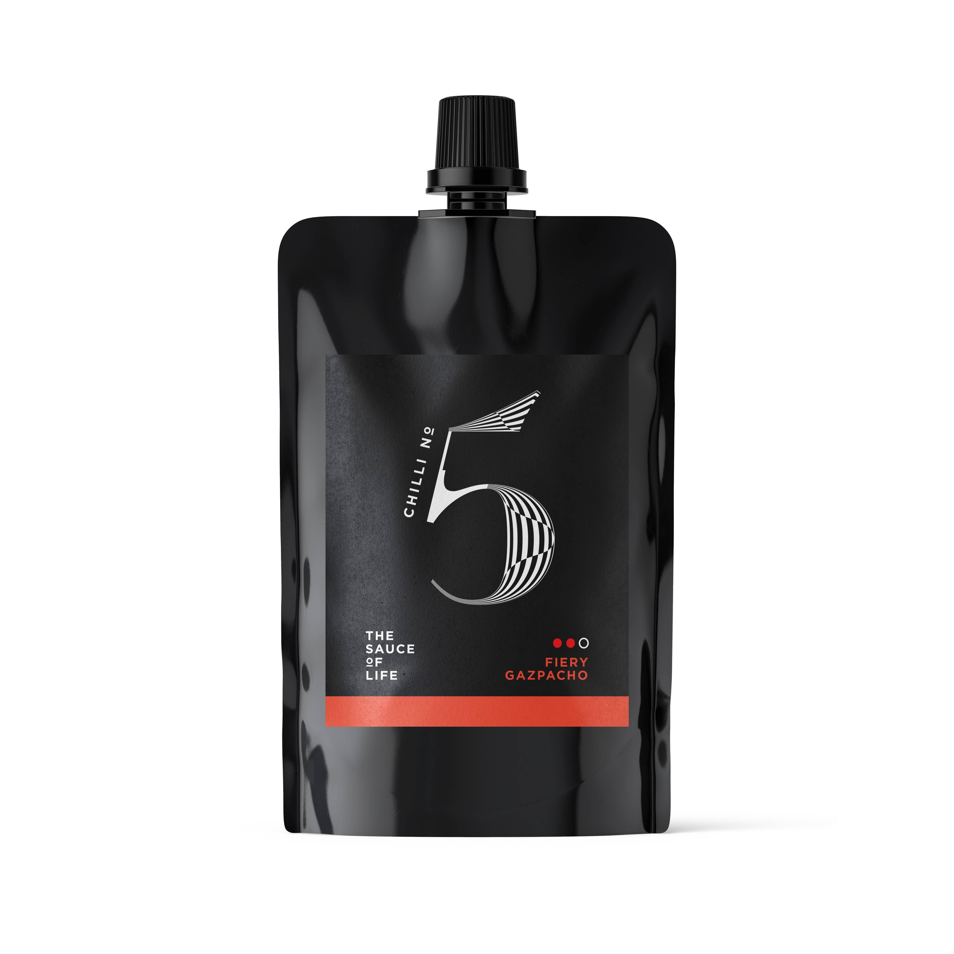 Chilli No. 5 – wholesale Hot sauce – Fiery Gazpacho - Tomato Hot Chilli Sauce - 100/500ml Pouch