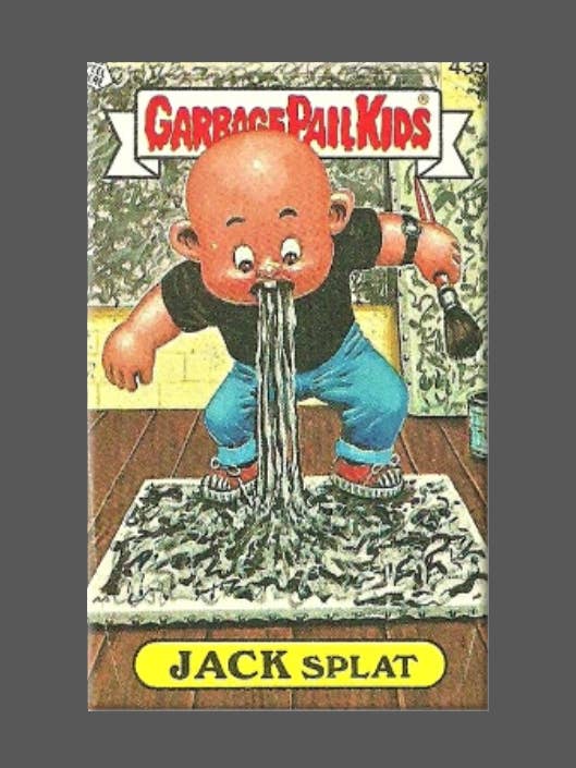 POUBELLE POUR ENFANTS, Jack Splat, aimant, boutons, GPK pour la vente par Ba Ba Buttons