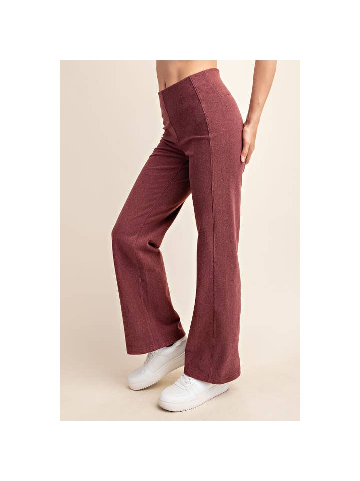 Rae Mode - Wholesale Pants - Women's - 1X1 RIB BRUSH STRAIGHT PANT8