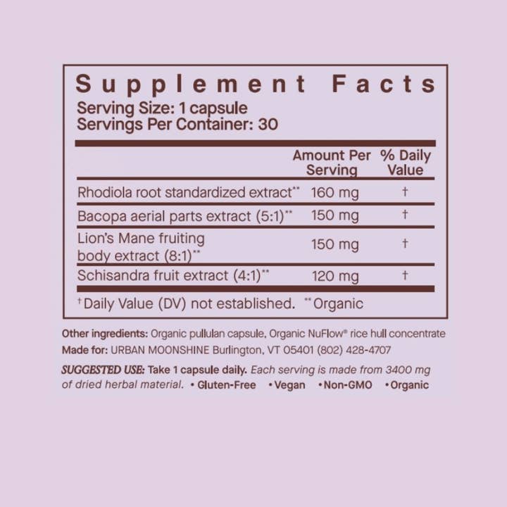 Urban Moonshine - Wholesale Oral Supplement/Vitamin - Wonder Human Herbal Capsules 30ct6