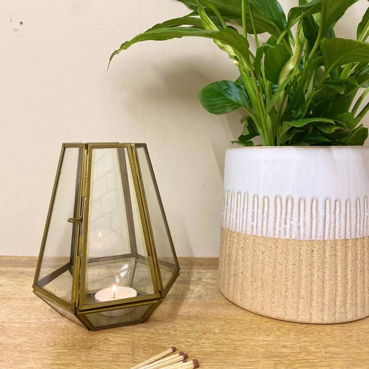 From Under The Stairs – wholesale Ljushållare – Brons glas te ljus hållare2