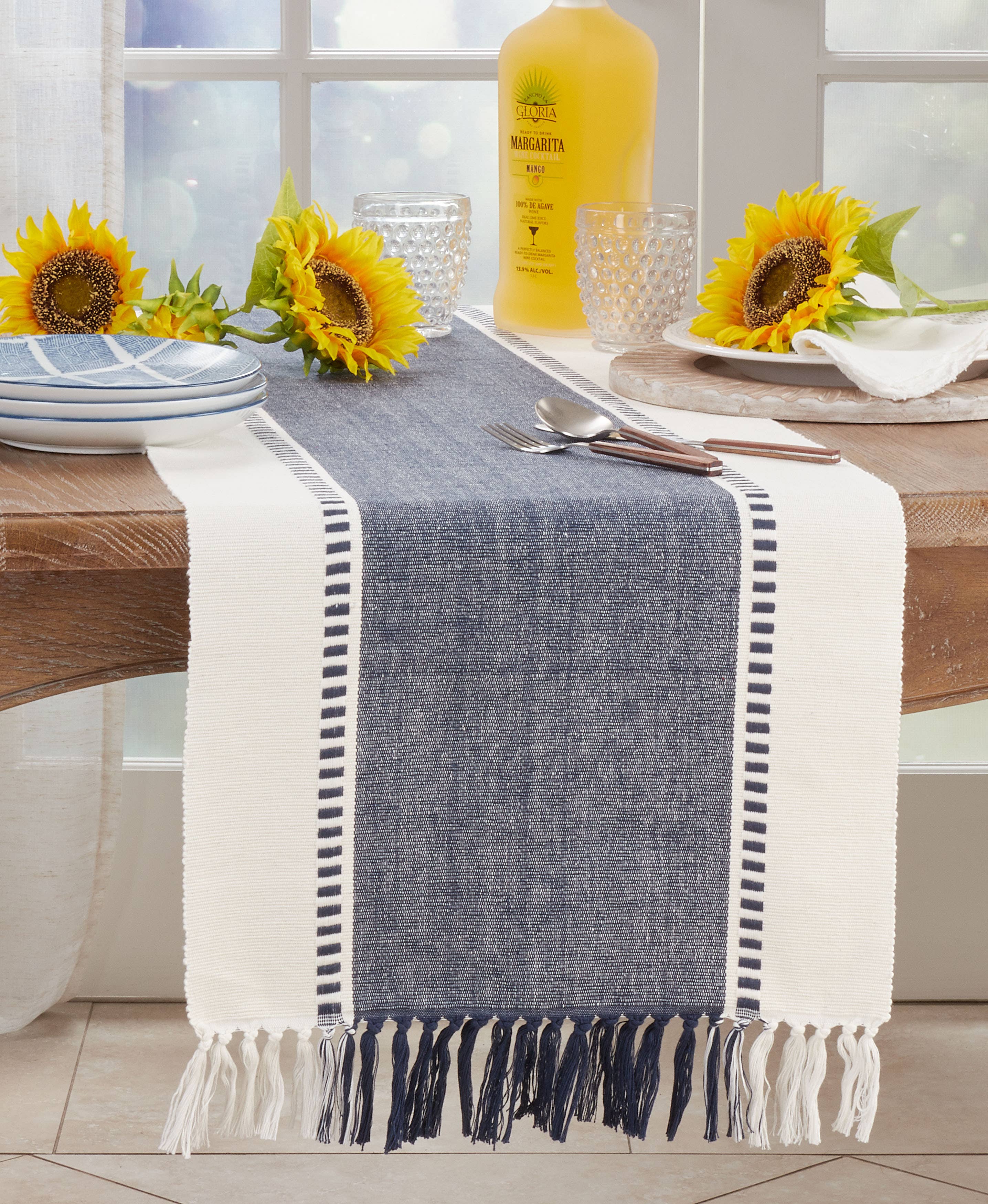 Saro Lifestyle - Wholesale Table Runner - Stripe Runner - Natural Look and Feel7
