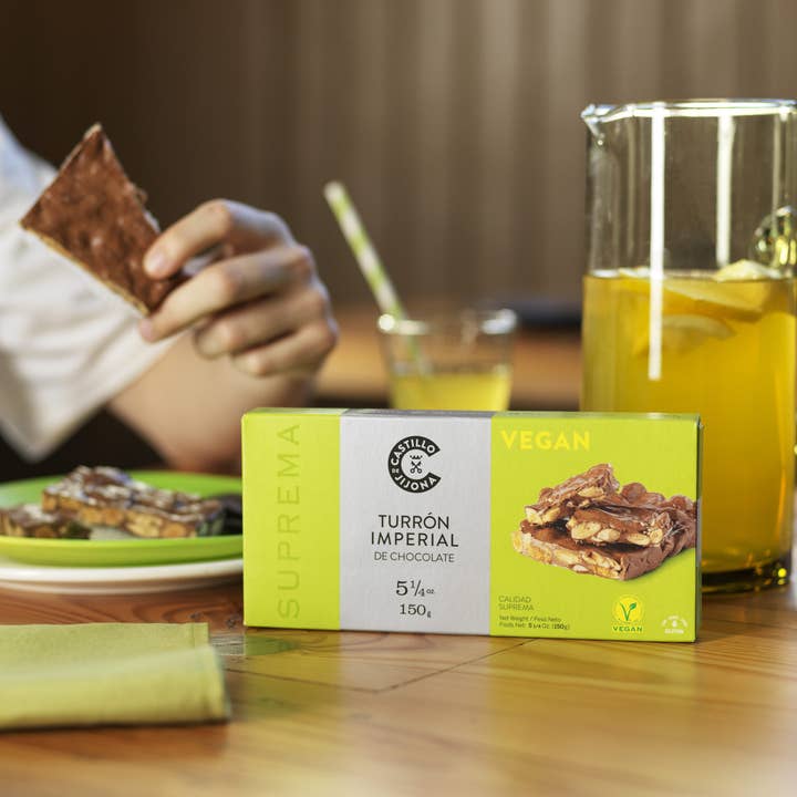 CASTILLO DE JIJONA - Wholesale Nougat - Supreme Quality VEGAN Chocolate Imperial Nougat (200g)4