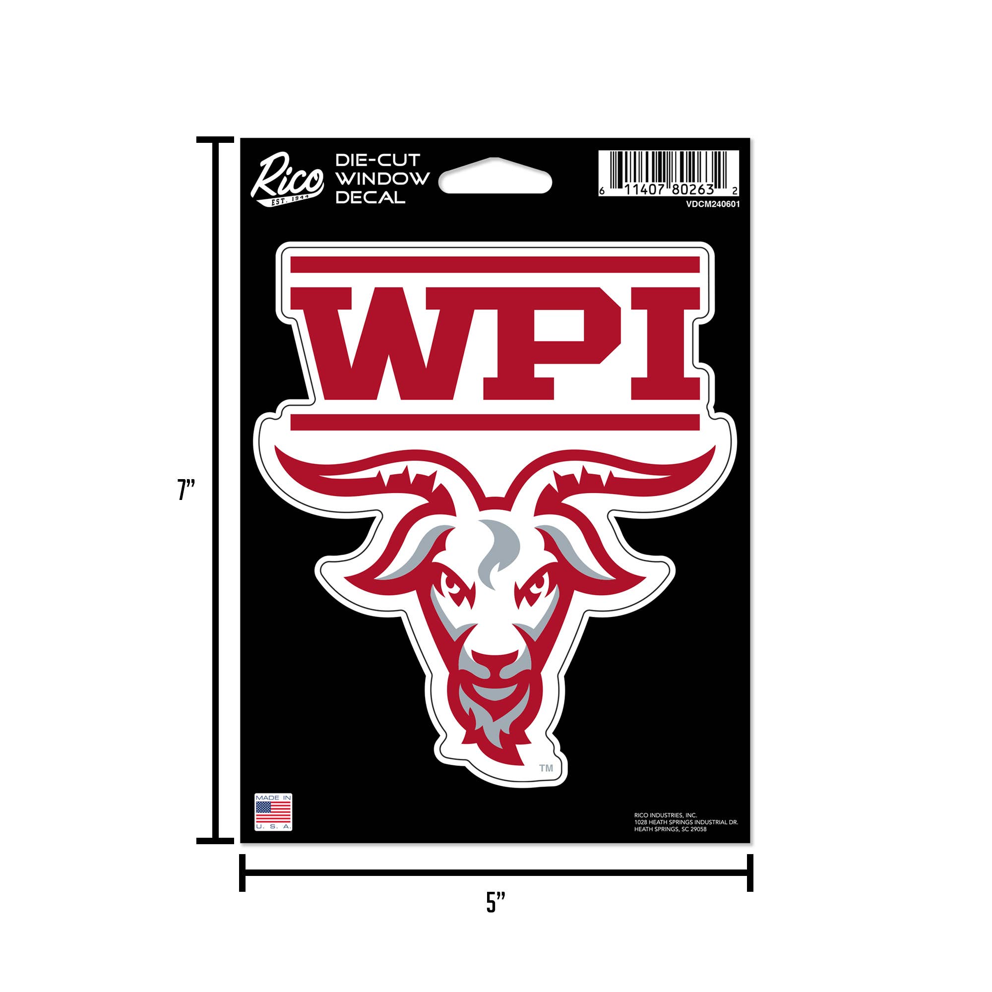 Rico Industries - Wholesale Car Decorative Charm - Unisex - NCAA  Worcester Poly Engineers  Medium Die Cut Decal5