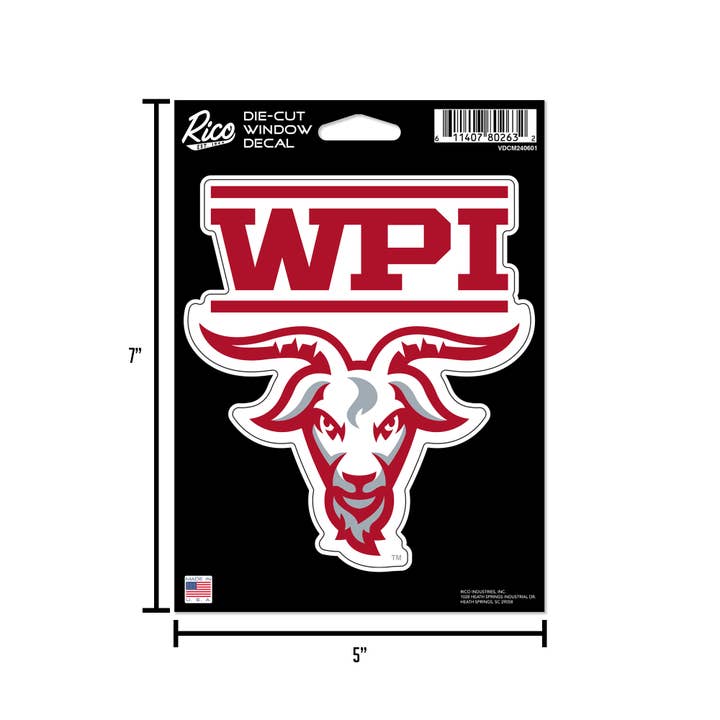 Rico Industries - Wholesale Car Decorative Charm - Unisex - NCAA Worcester Poly Engineers Medium Die Cut Decal5