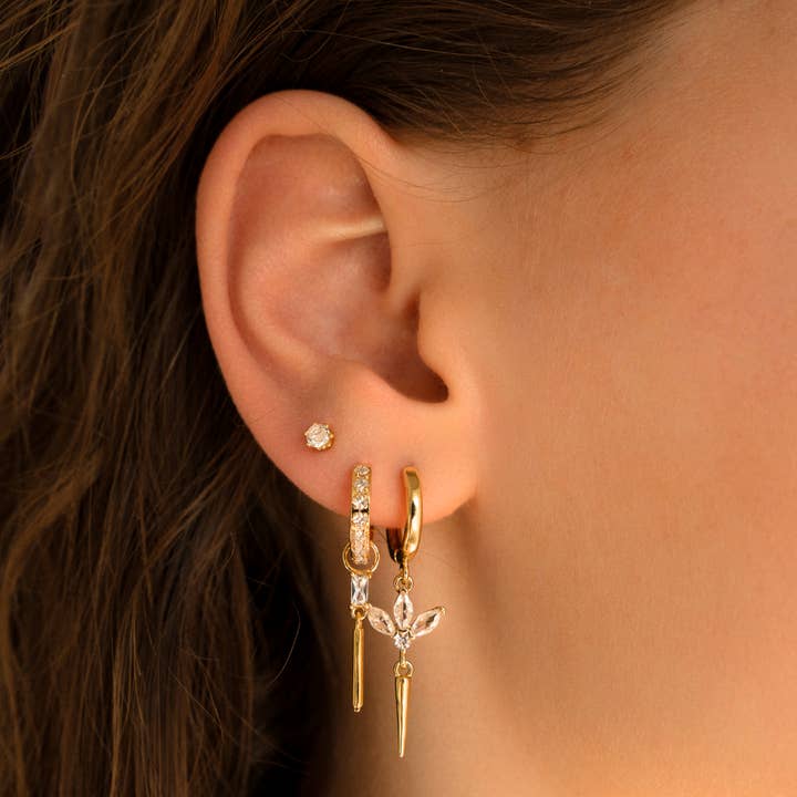 Gold Selina earrings white for wholesale on Faire1